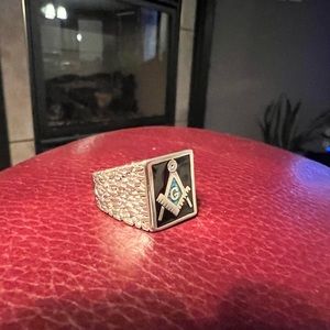 Mason Ring Turquoise and Enamel Size 11